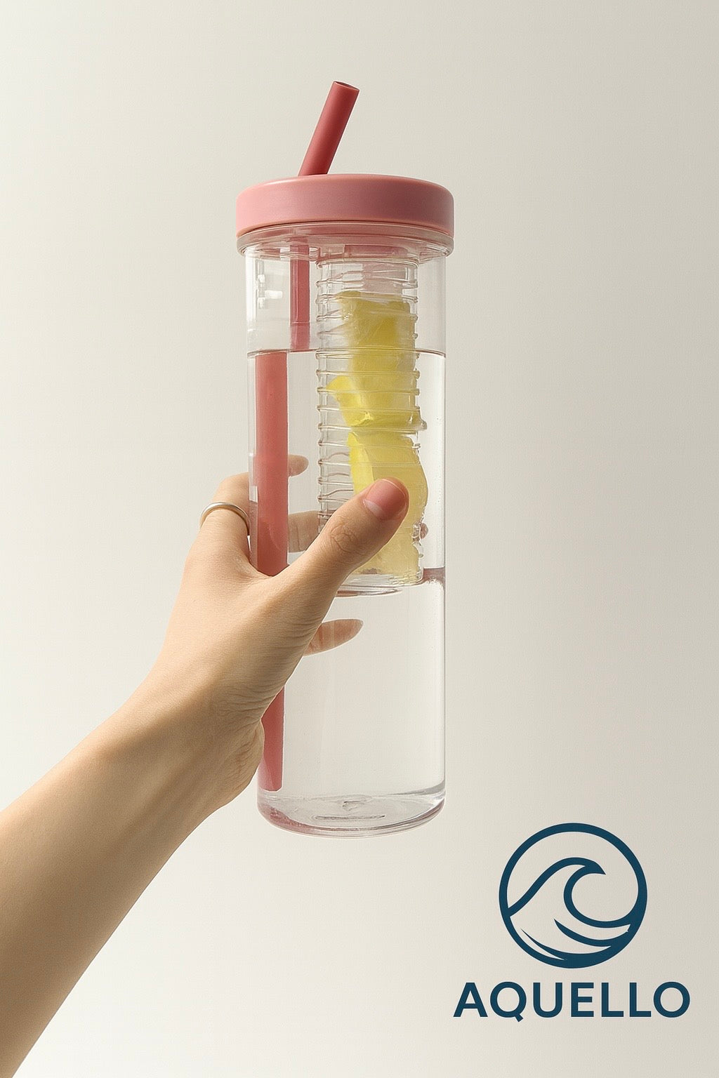 Gourde avec infuseur jaune