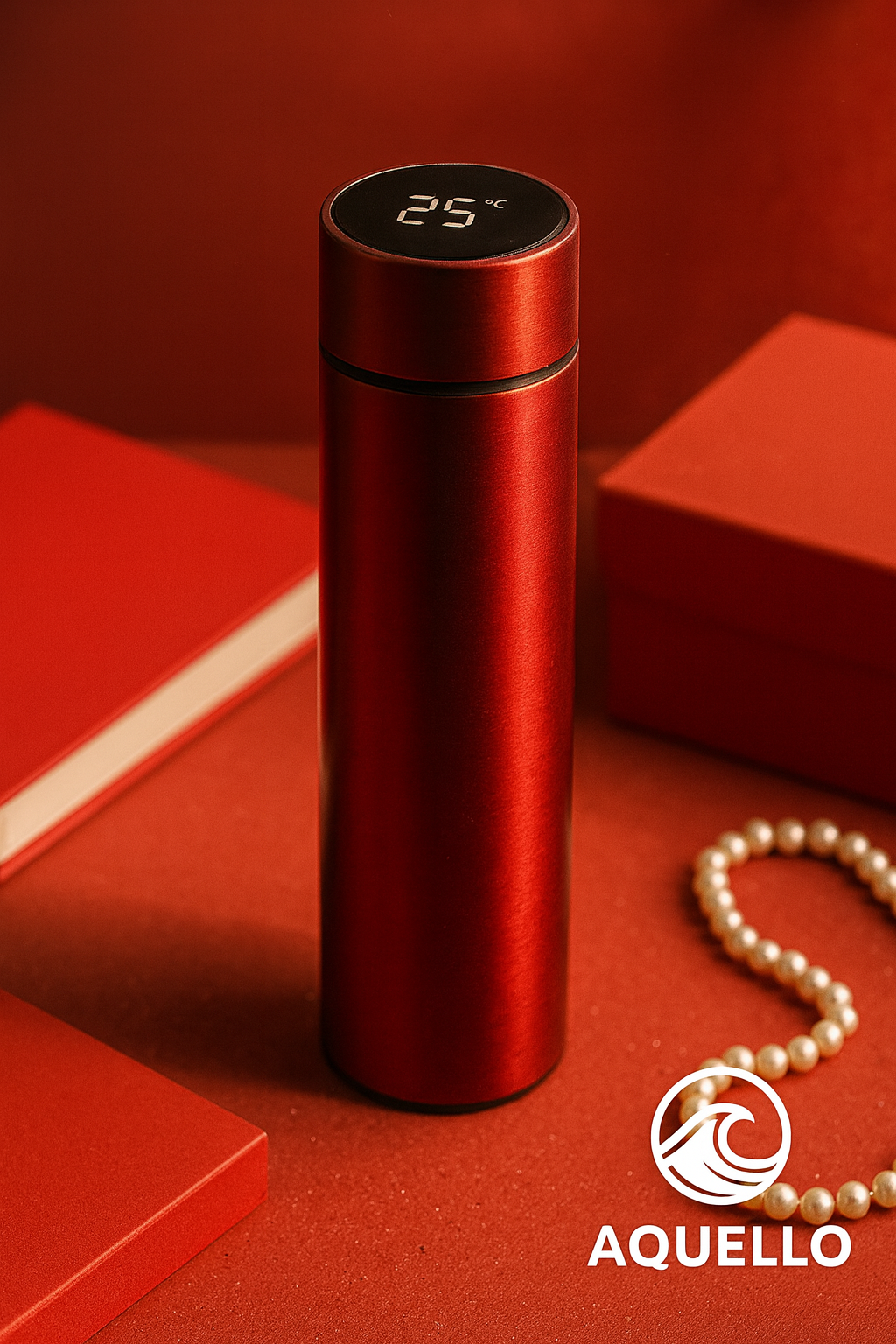 Gourde Rouge Affichage de Température Isotherme 500 ml