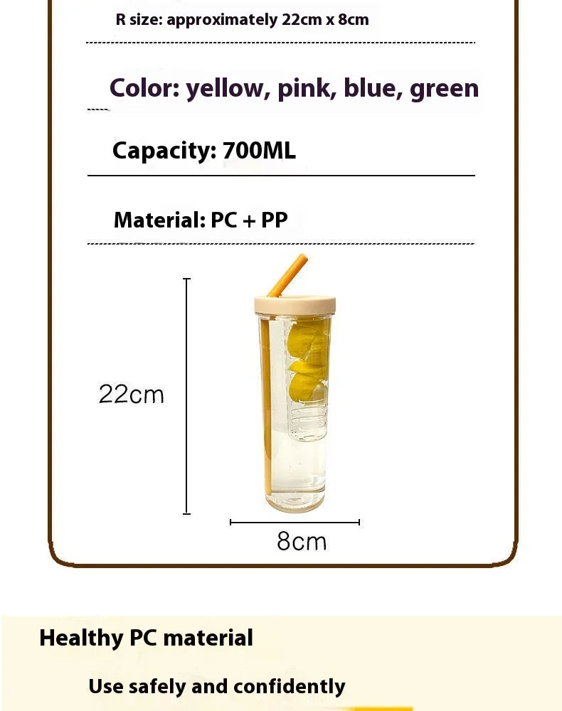 Gourde avec infuseur jaune
