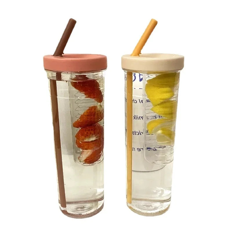 Gourde avec infuseur rose