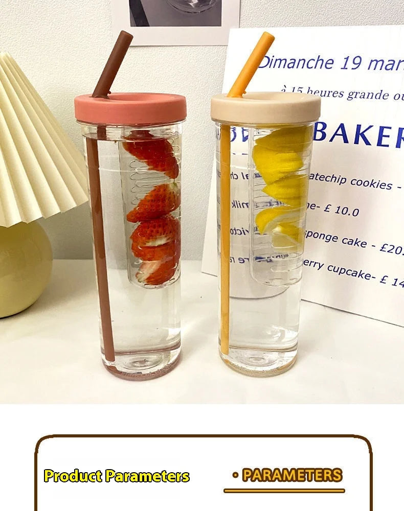 Gourde avec infuseur jaune