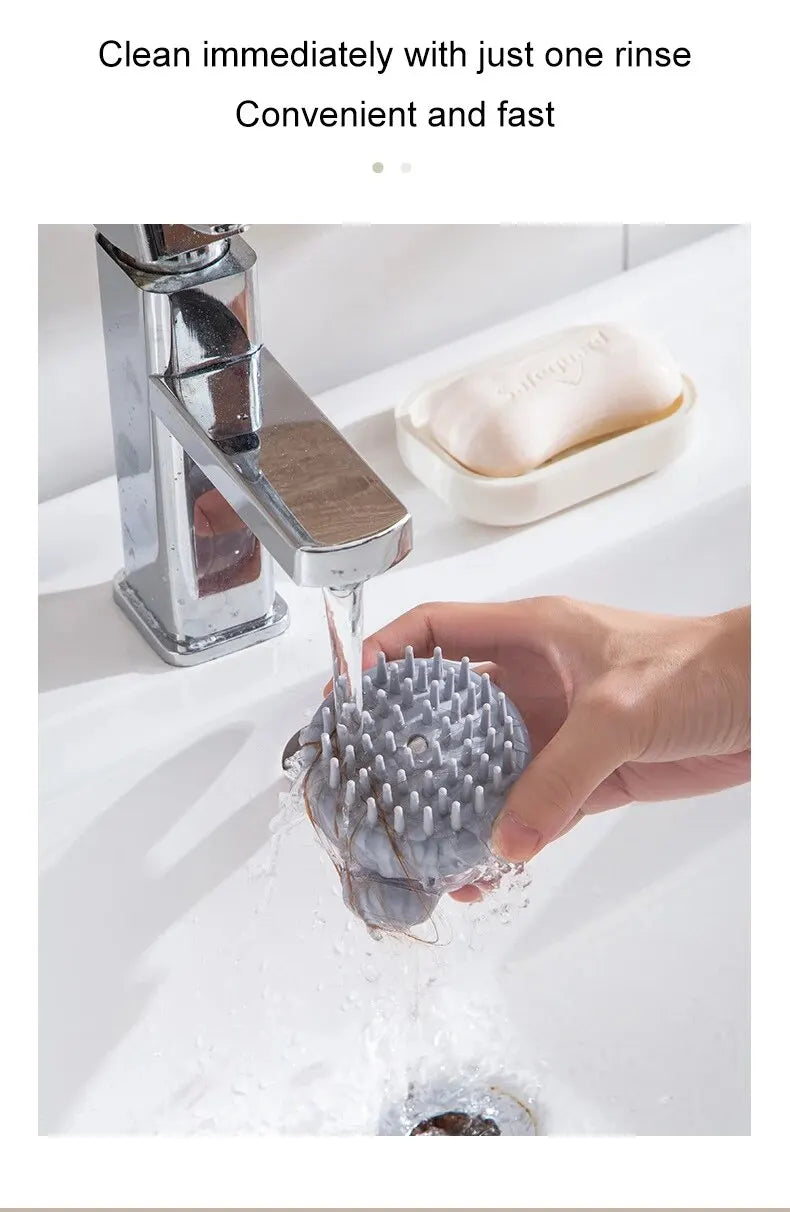 Brosse de bain en silicone souple pour animaux de compagnie avec distributeur de shampoing, massage doux pour le toilettage, les livres, la fourrure et les cheveux, 1PC