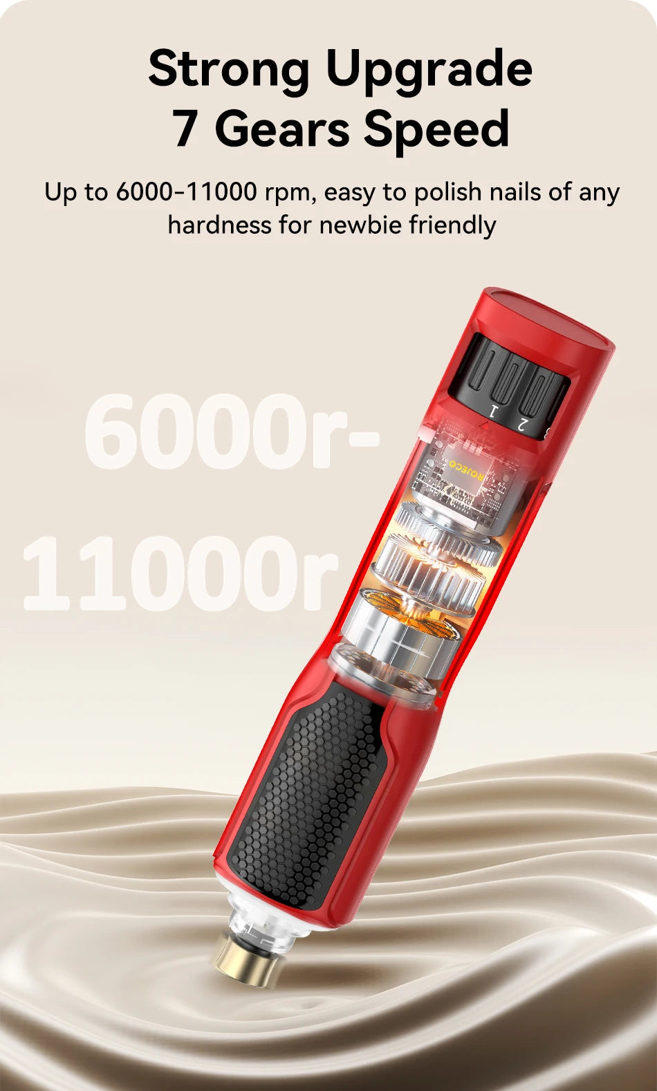 Coupe Griffe électronique pour animaux de compagnie, Rechargeable, toilettage des pattes de chien, coupe-ongles, lumière LED, 7 vitesses réglables, griffe de chat