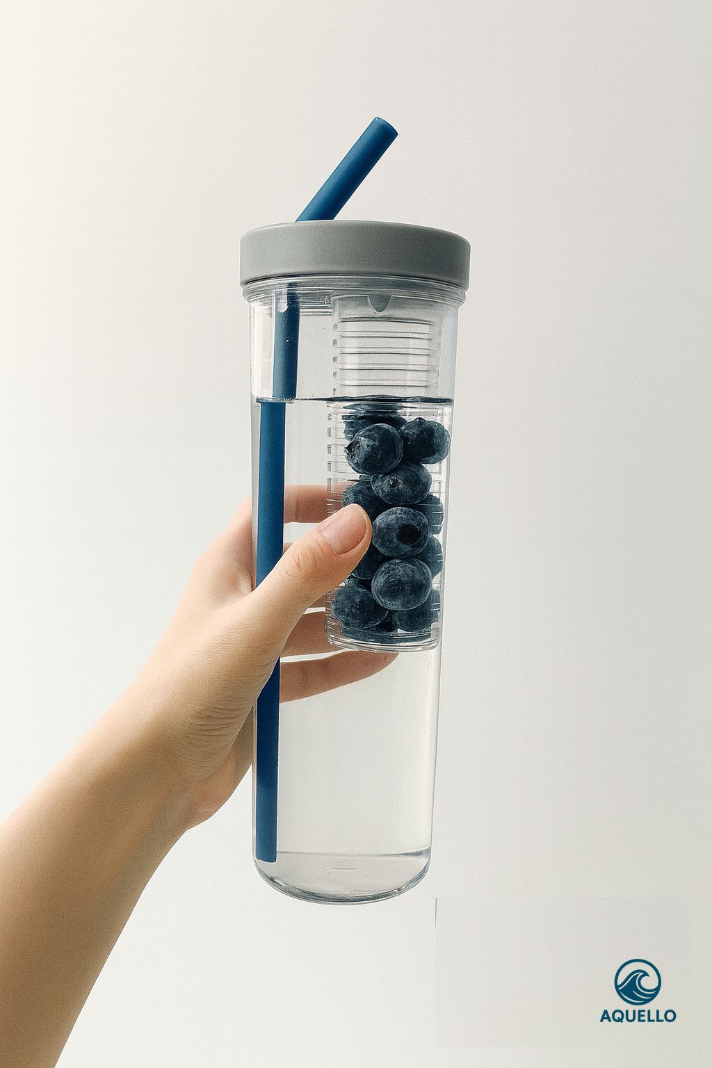 Gourde avec infuseur bleue